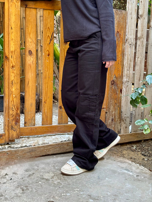 Black Cargo Pants - PAVO Egypt