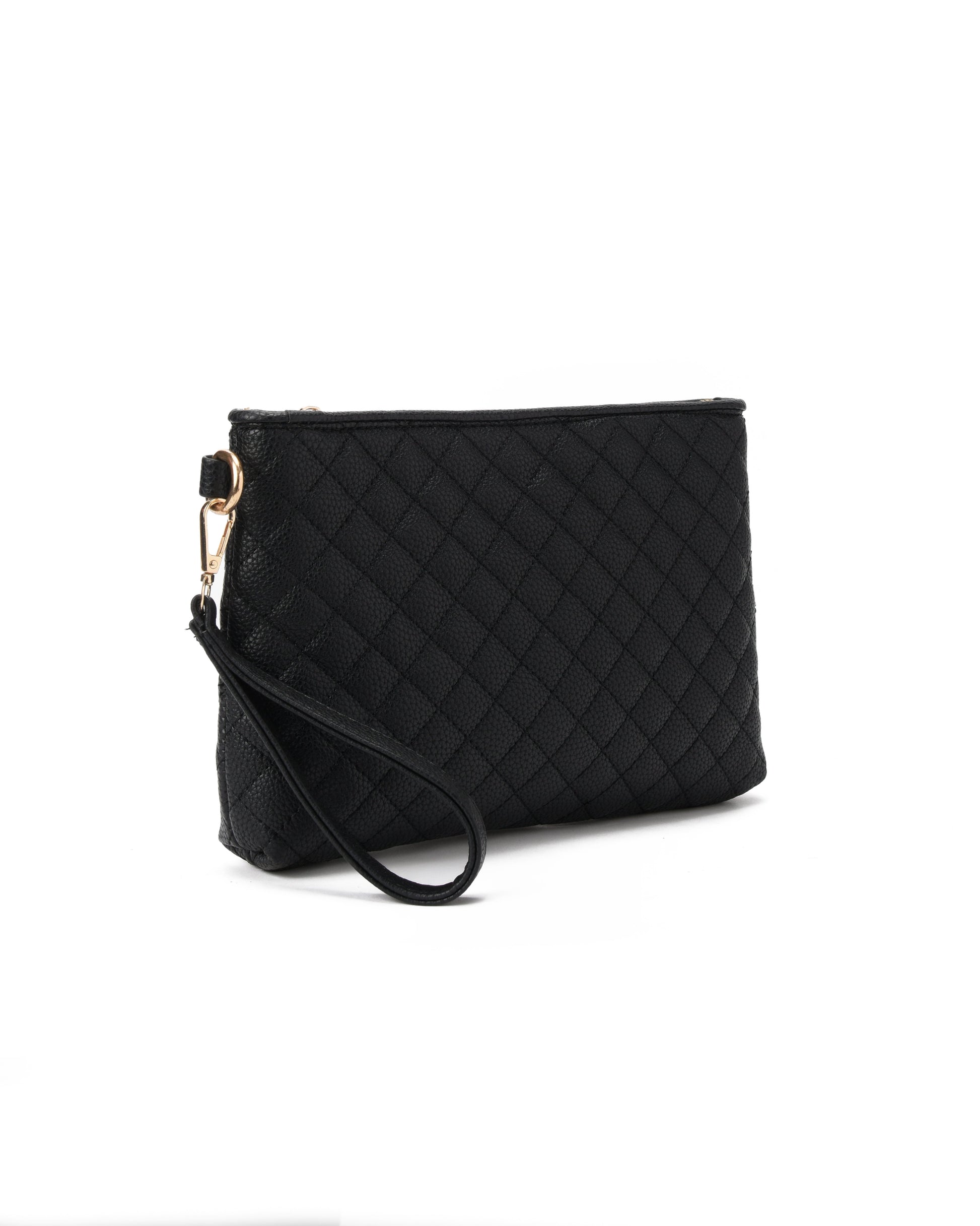 Black Quilted Clutch pavoegypt