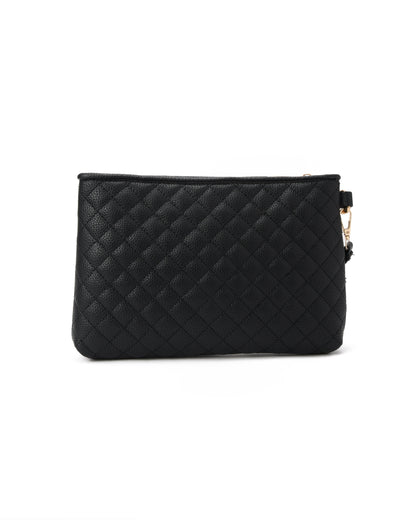 Black Quilted Clutch pavoegypt