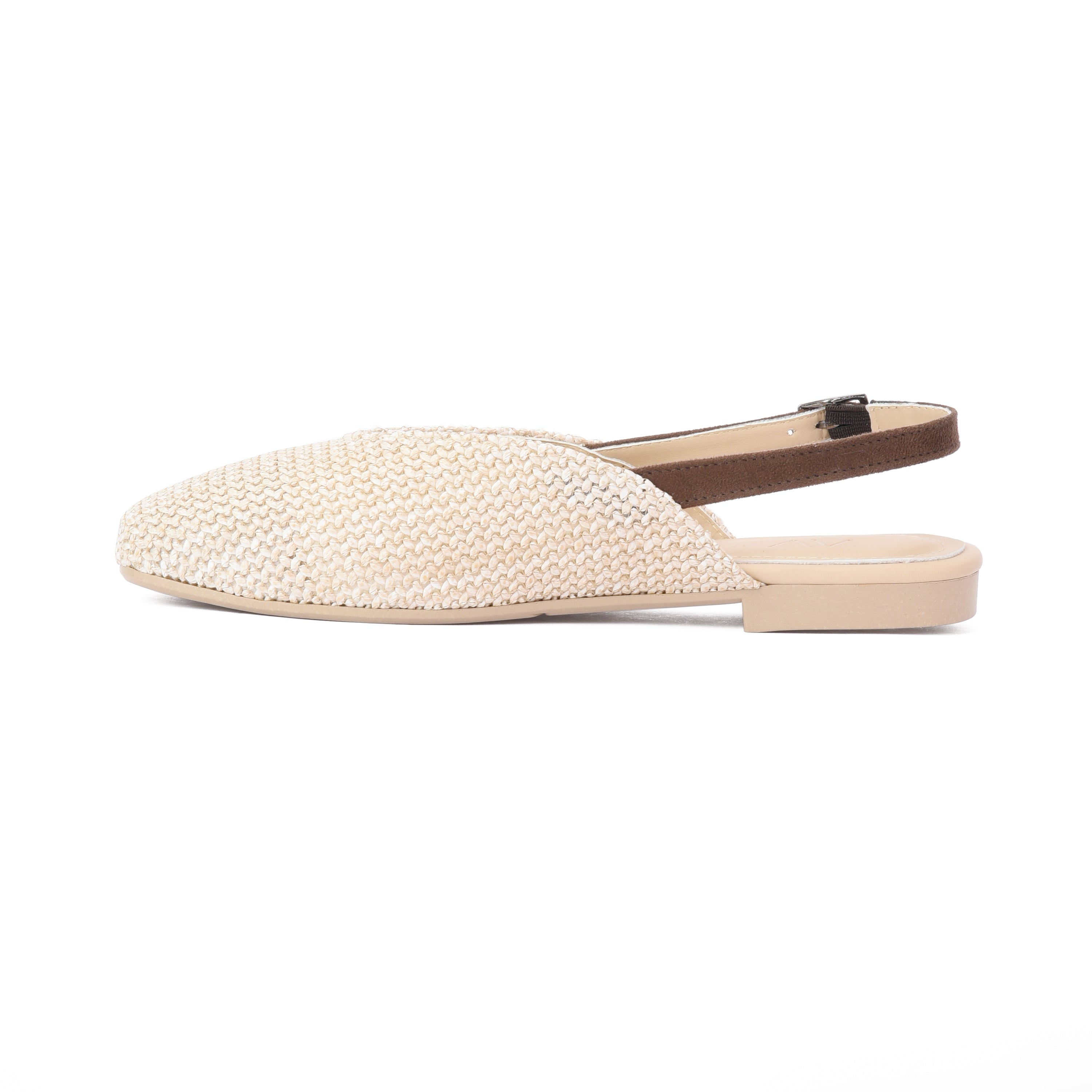 Beige Raffia Mule