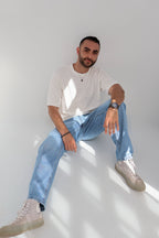 Light blue Straight leg Men jeans - PAVO Egypt