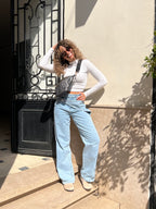 Double Cross Waist Jeans - PAVO Egypt