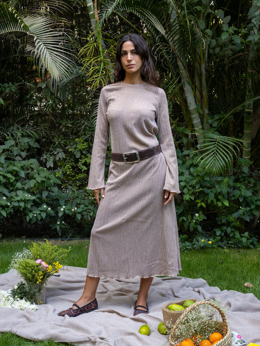 Loraine Beige dress - PAVO Egypt