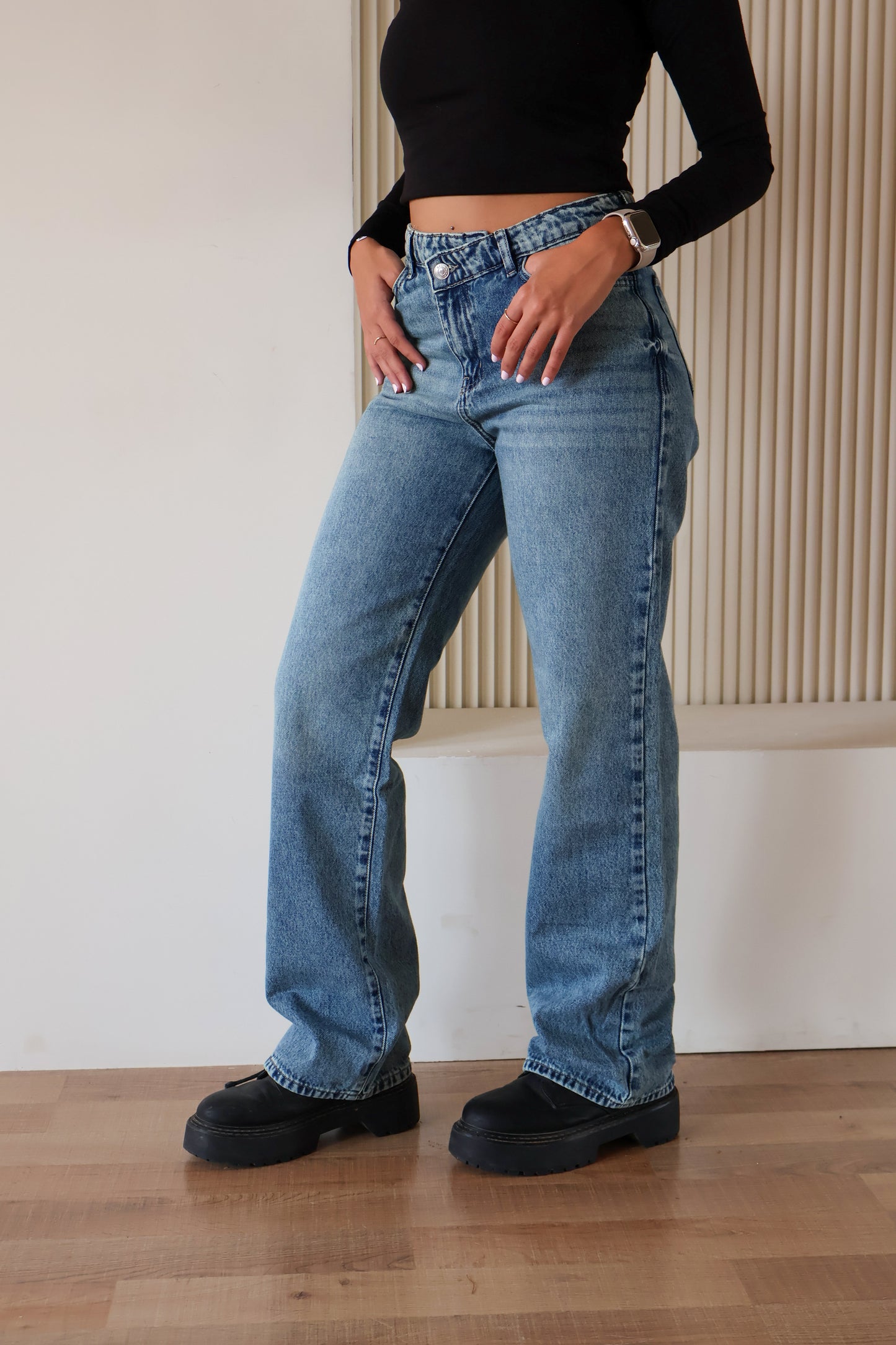 Medium Blue Double waist jeans