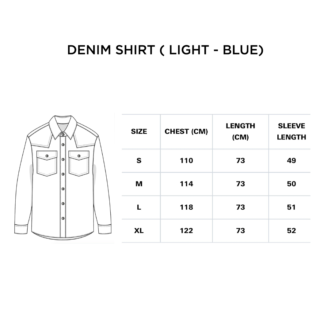 Light Blue Denim Shirt - PAVO Egypt