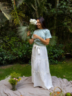 white Flamenco Skirt - PAVO Egypt