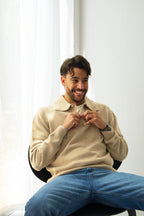 Beige Men Sweater - PAVO Egypt