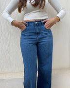 Dark Blue Wide Leg jeans - PAVO Egypt