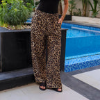Leopard Linen pants - PAVO Egypt