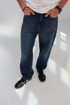 Navy Blue Straight leg Men jeans - PAVO Egypt