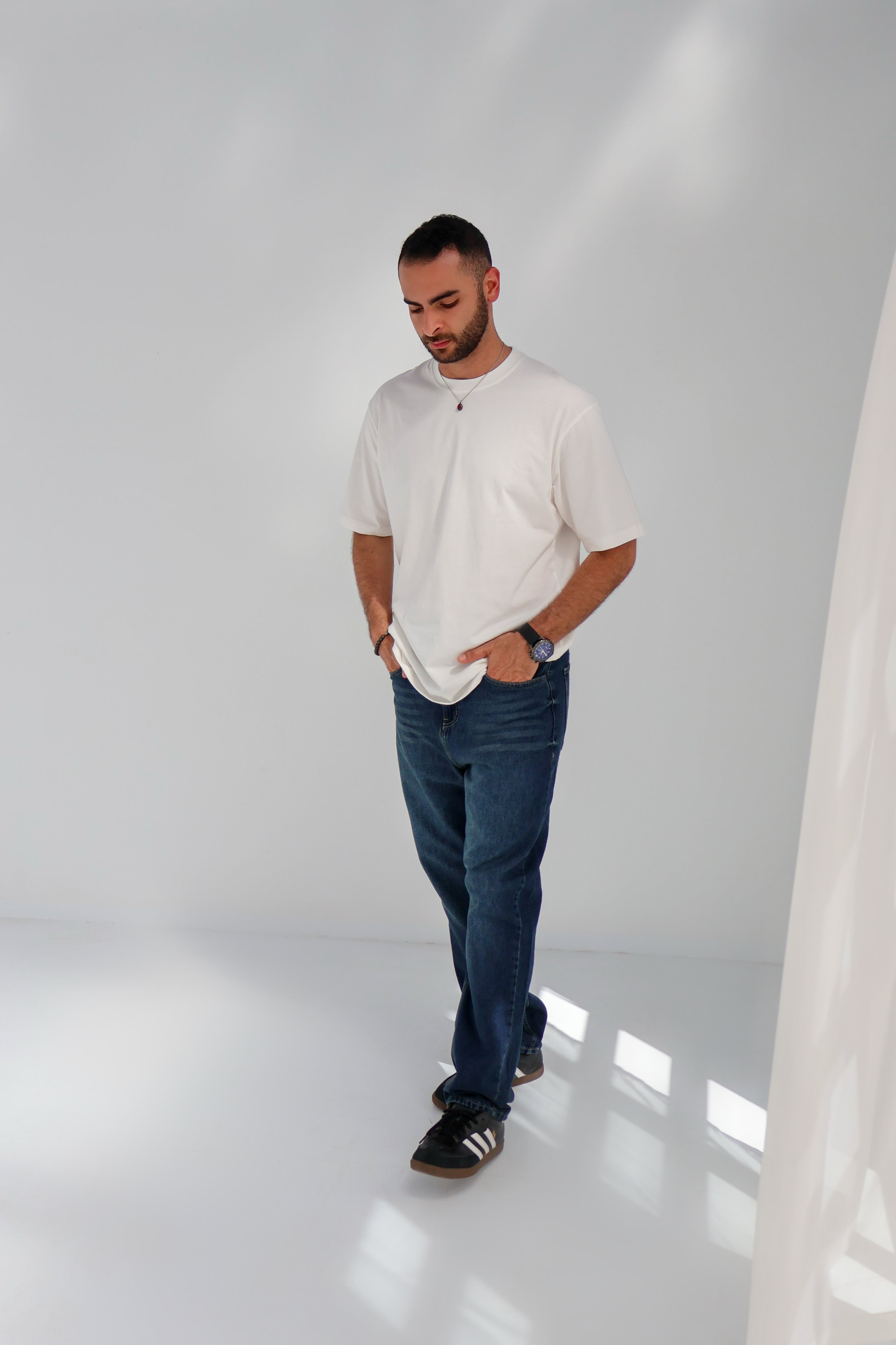 Navy Blue Straight leg Men jeans - PAVO Egypt