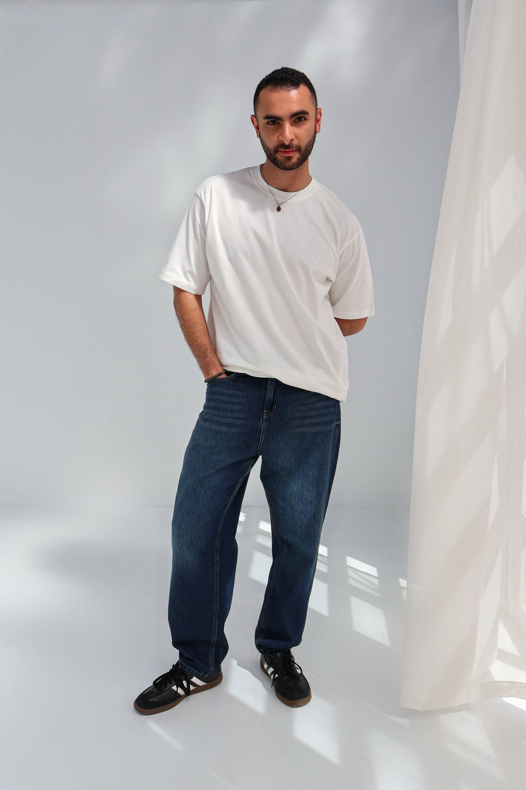 Navy Blue Straight leg Men jeans - PAVO Egypt