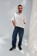 Navy Blue Straight leg Men jeans - PAVO Egypt