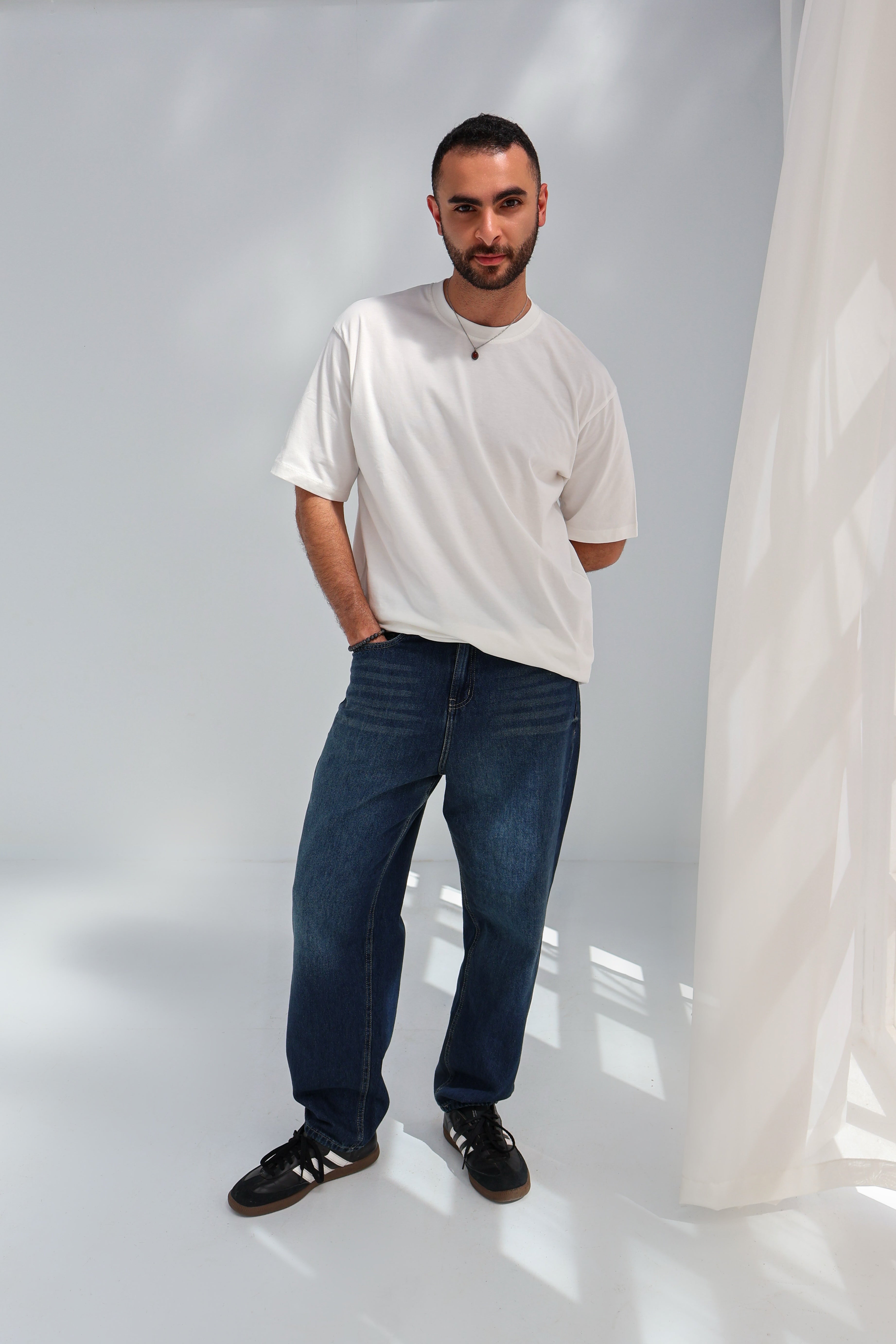 Navy Blue Straight leg Men jeans - PAVO Egypt