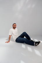 Navy Blue Straight leg Men jeans - PAVO Egypt