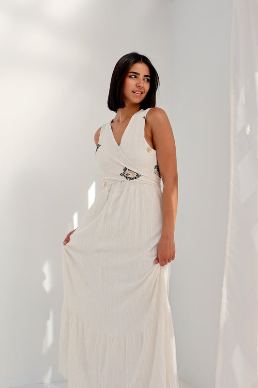Off white Boho Dress - PAVO Egypt