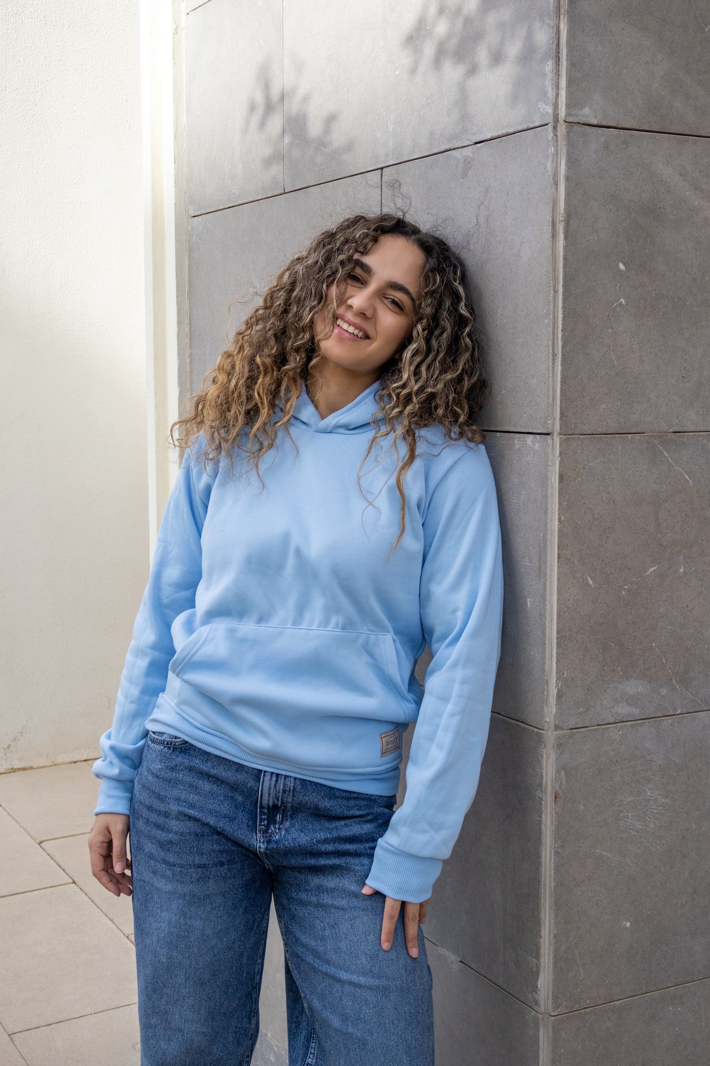 Baby blue Women Hoodies