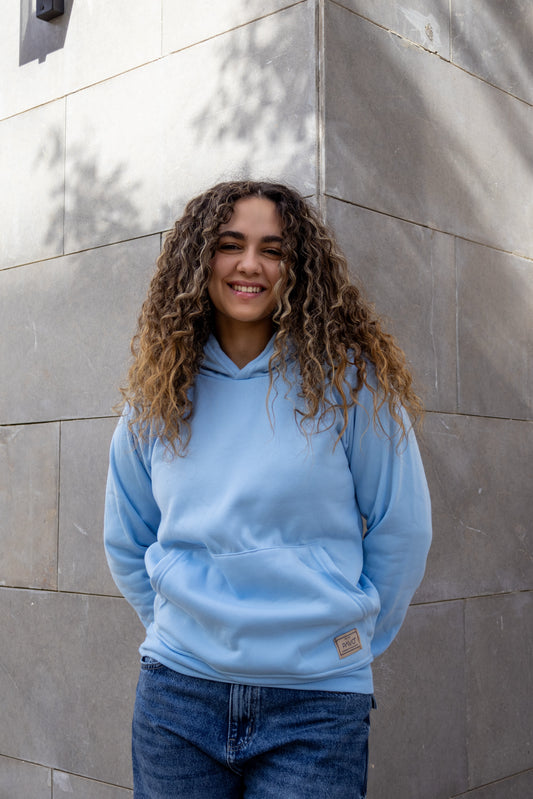 Baby blue Women Hoodies