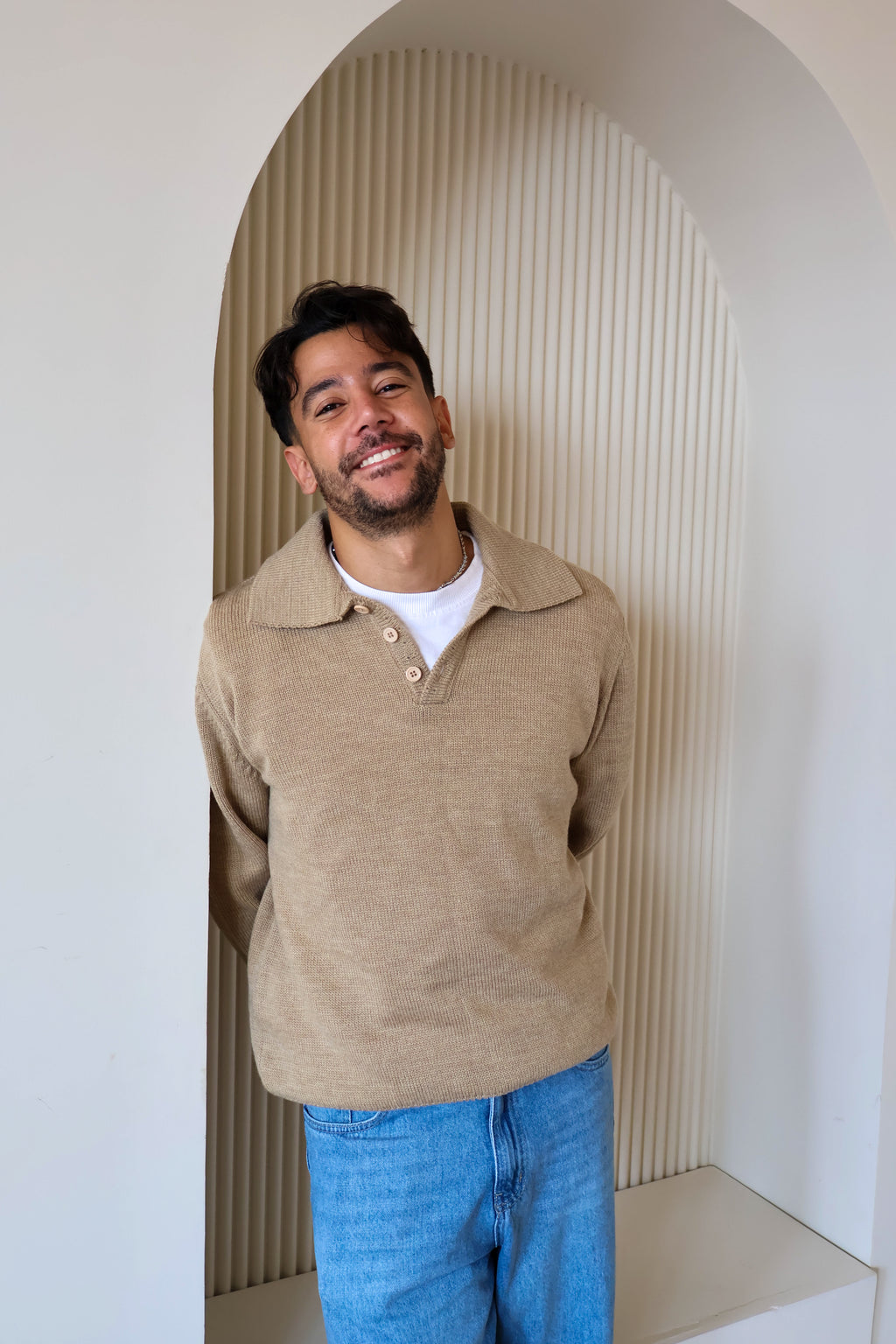 Beige Men Sweater - PAVO Egypt