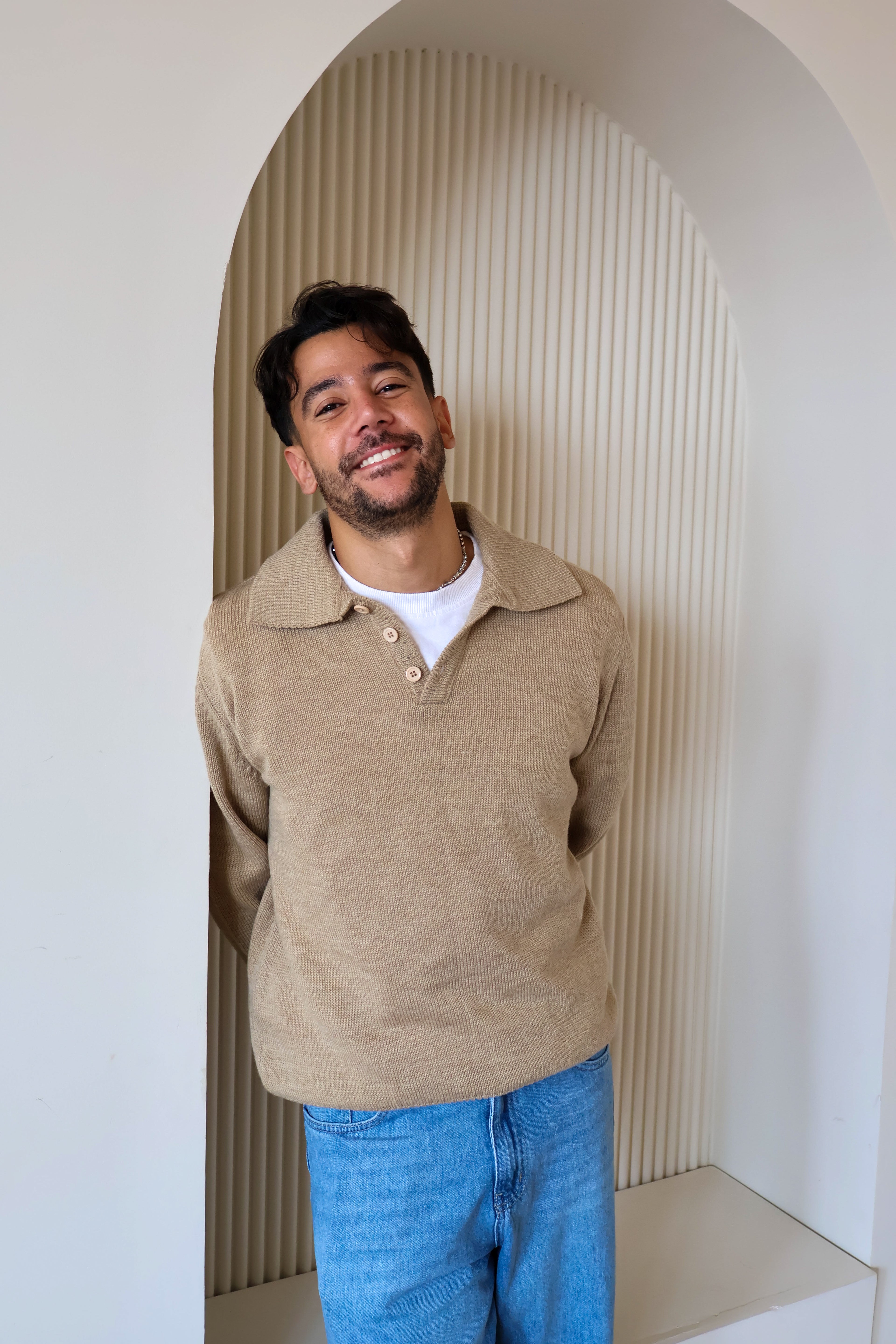 Beige Men Sweater - PAVO Egypt