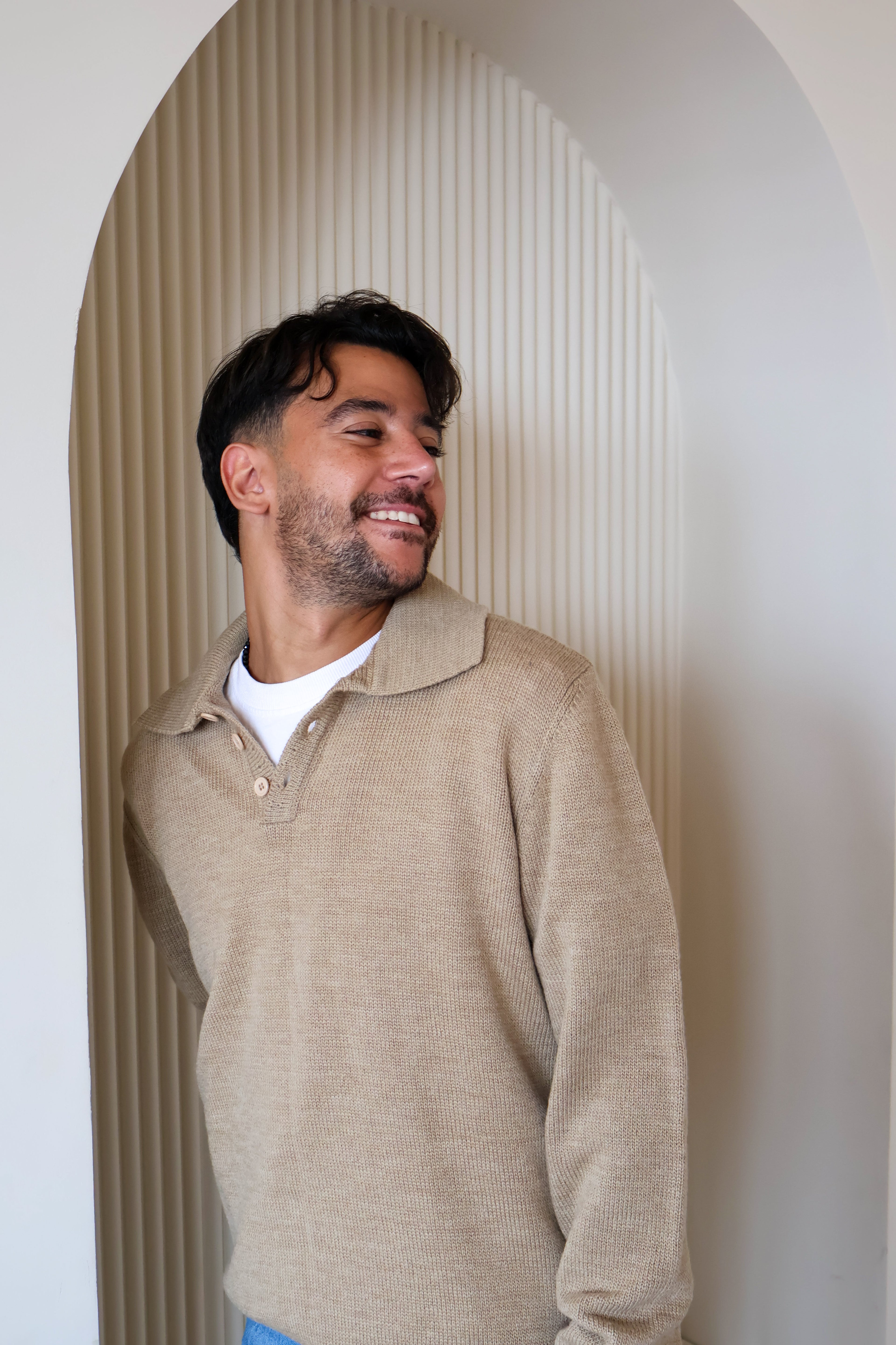 Beige Men Sweater - PAVO Egypt