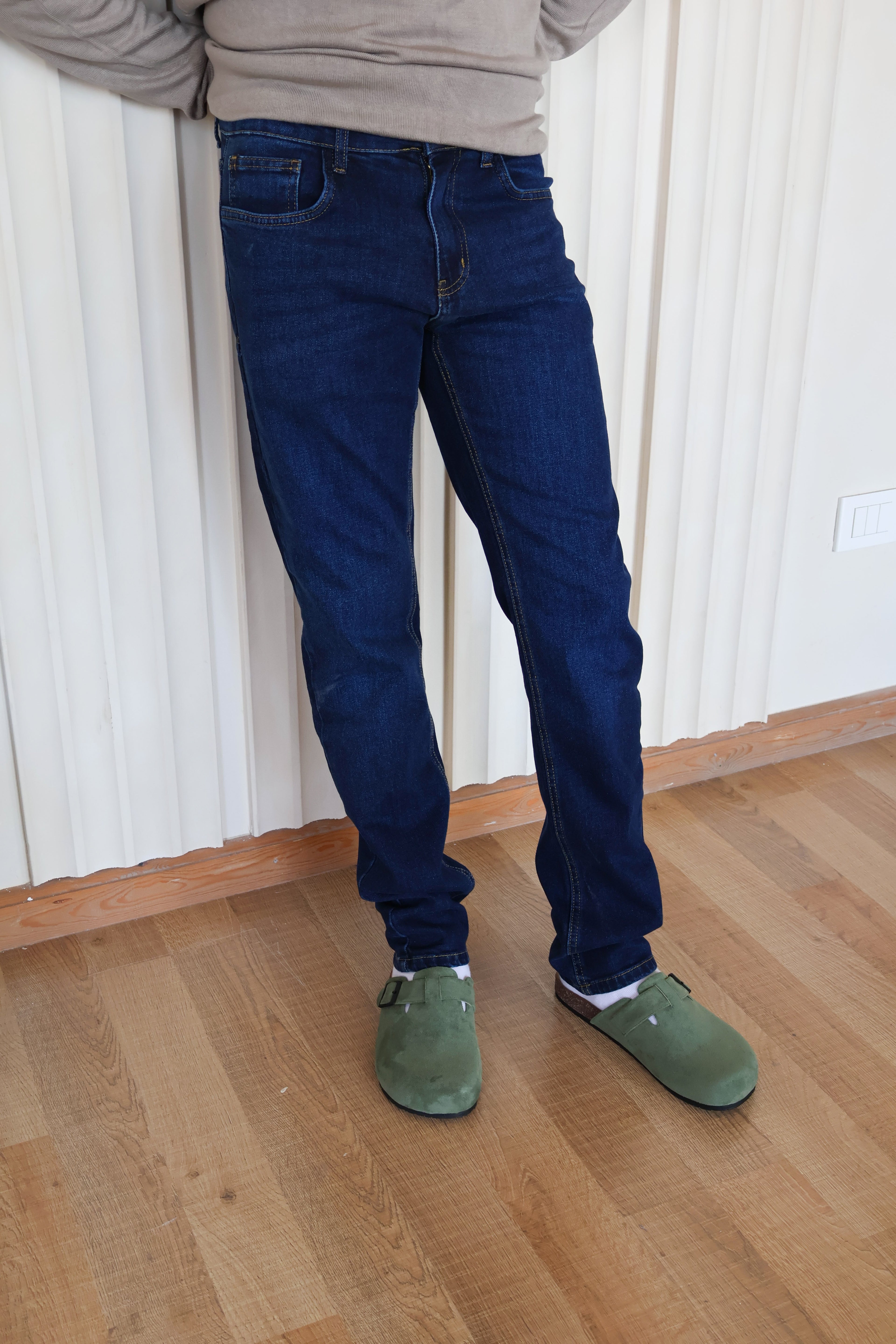 Navy Blue Slim fit Men jeans - PAVO Egypt