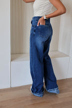 Navy Bent Leg Loose Fit - PAVO Egypt