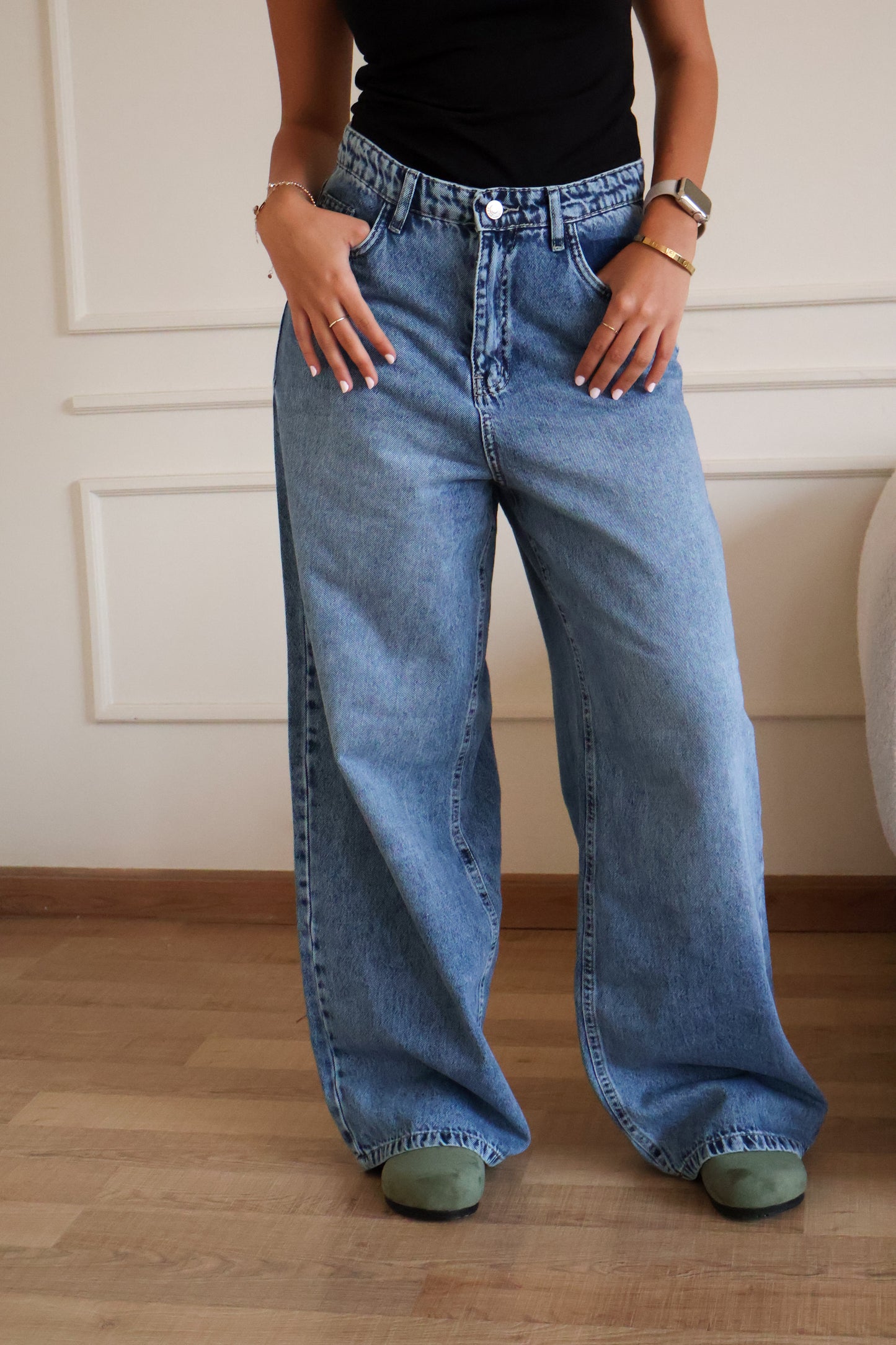 Blue Super Straight leg Jeans