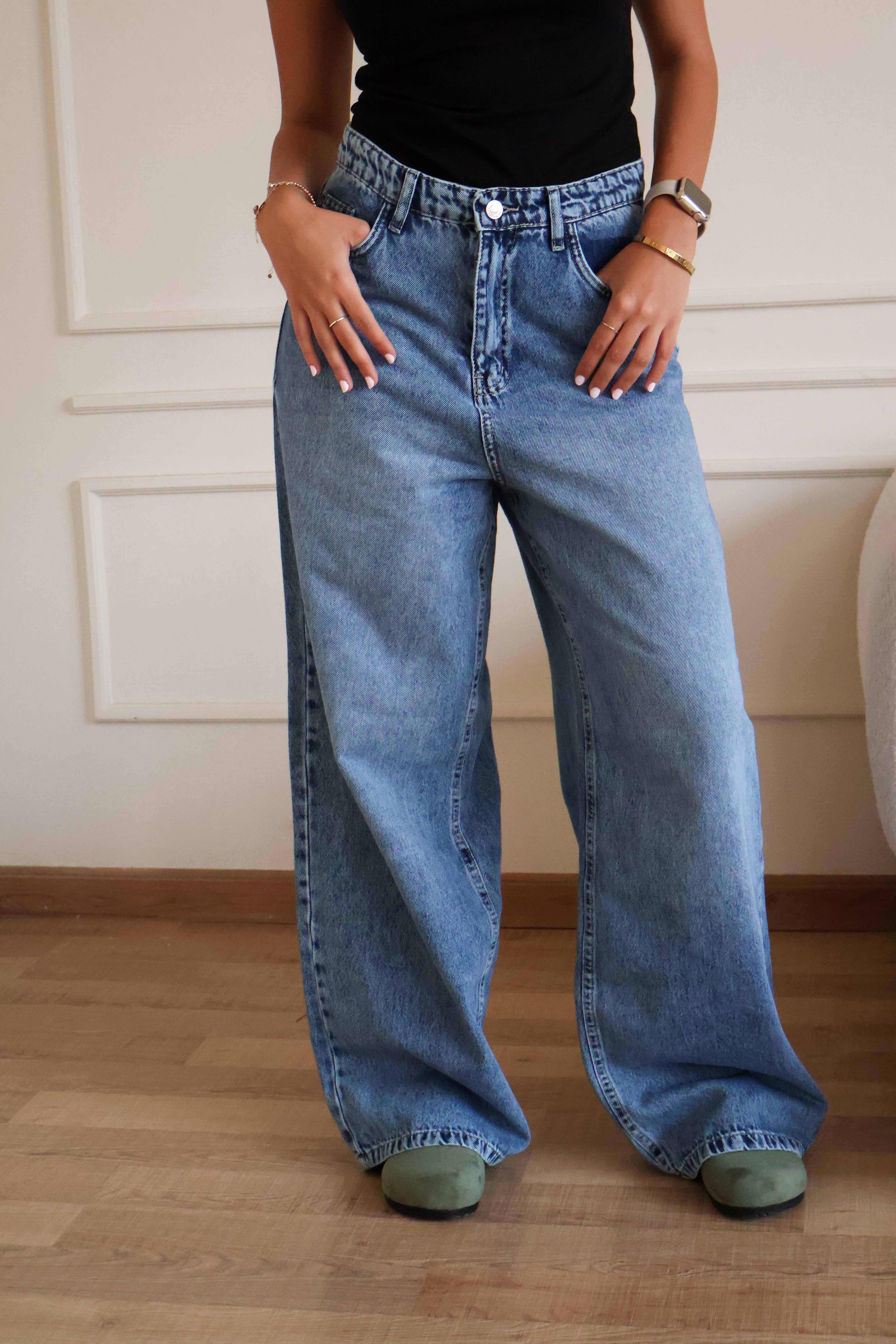 Blue Super Straight leg Jeans - PAVO Egypt