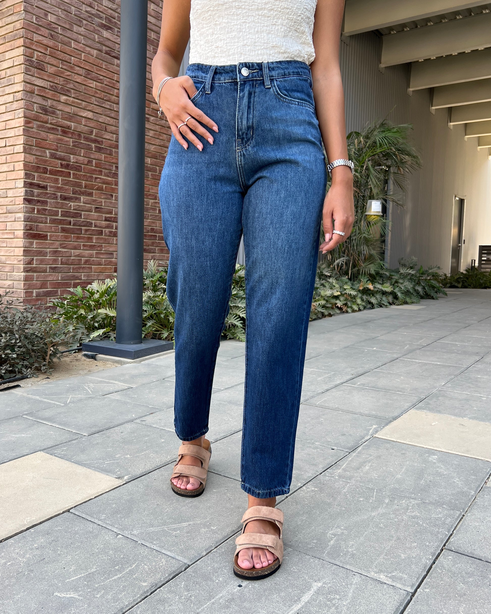Blue Boyfriend jeans – PAVO Egypt