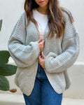Grey oversized Cardigan - PAVO Egypt