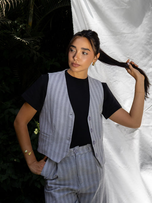 Grey Striped Set