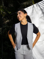 Grey Striped Set - PAVO Egypt