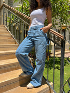 Blue Cargo jeans - PAVO Egypt