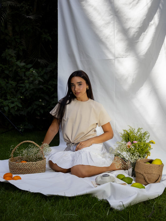 Beige Lia T-shirt - PAVO Egypt