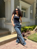 Dark Blue Cargo jeans - PAVO Egypt