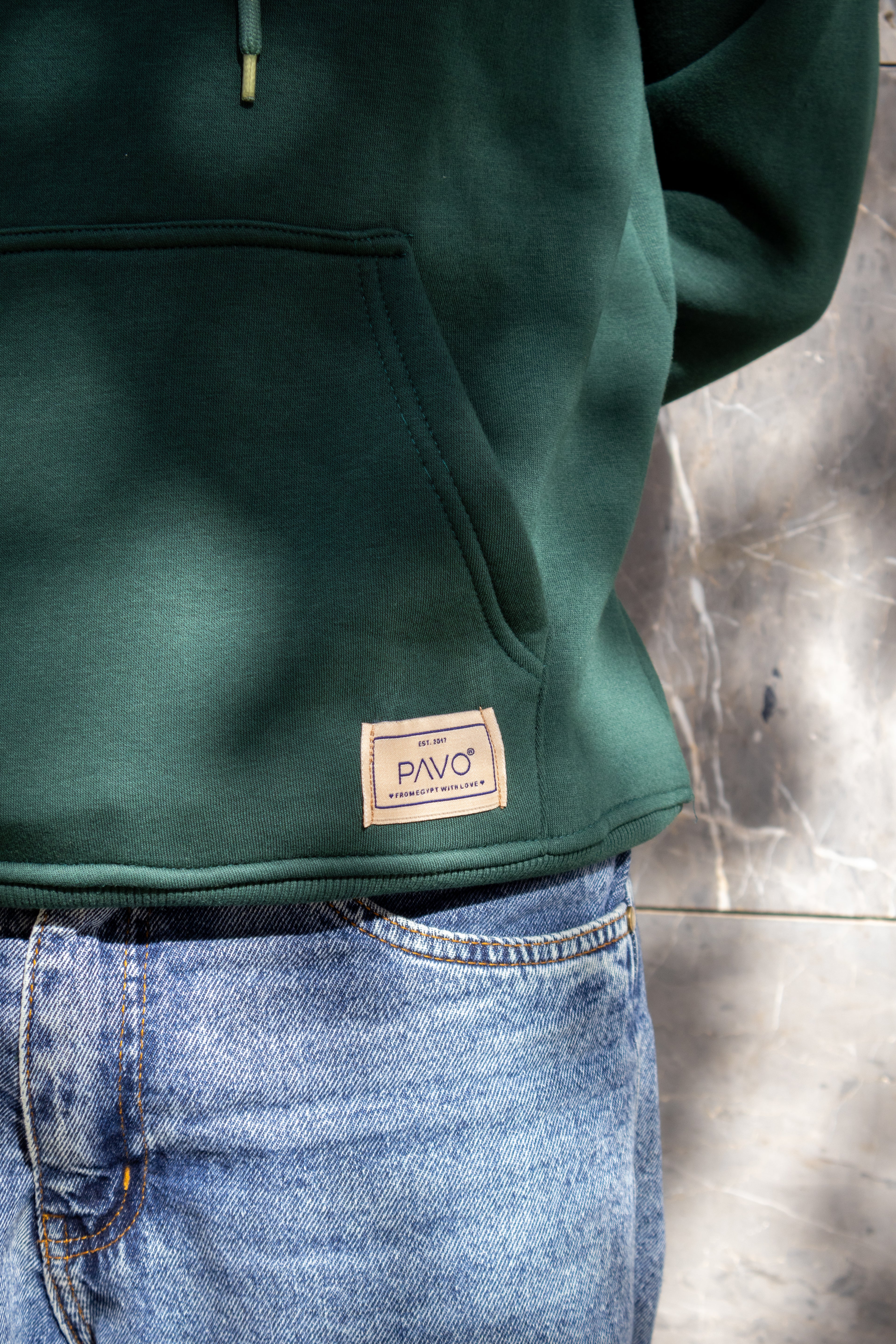 Dark Olive men hoodie - PAVO Egypt