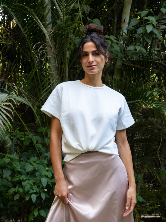 White  Lia T-shirt - PAVO Egypt