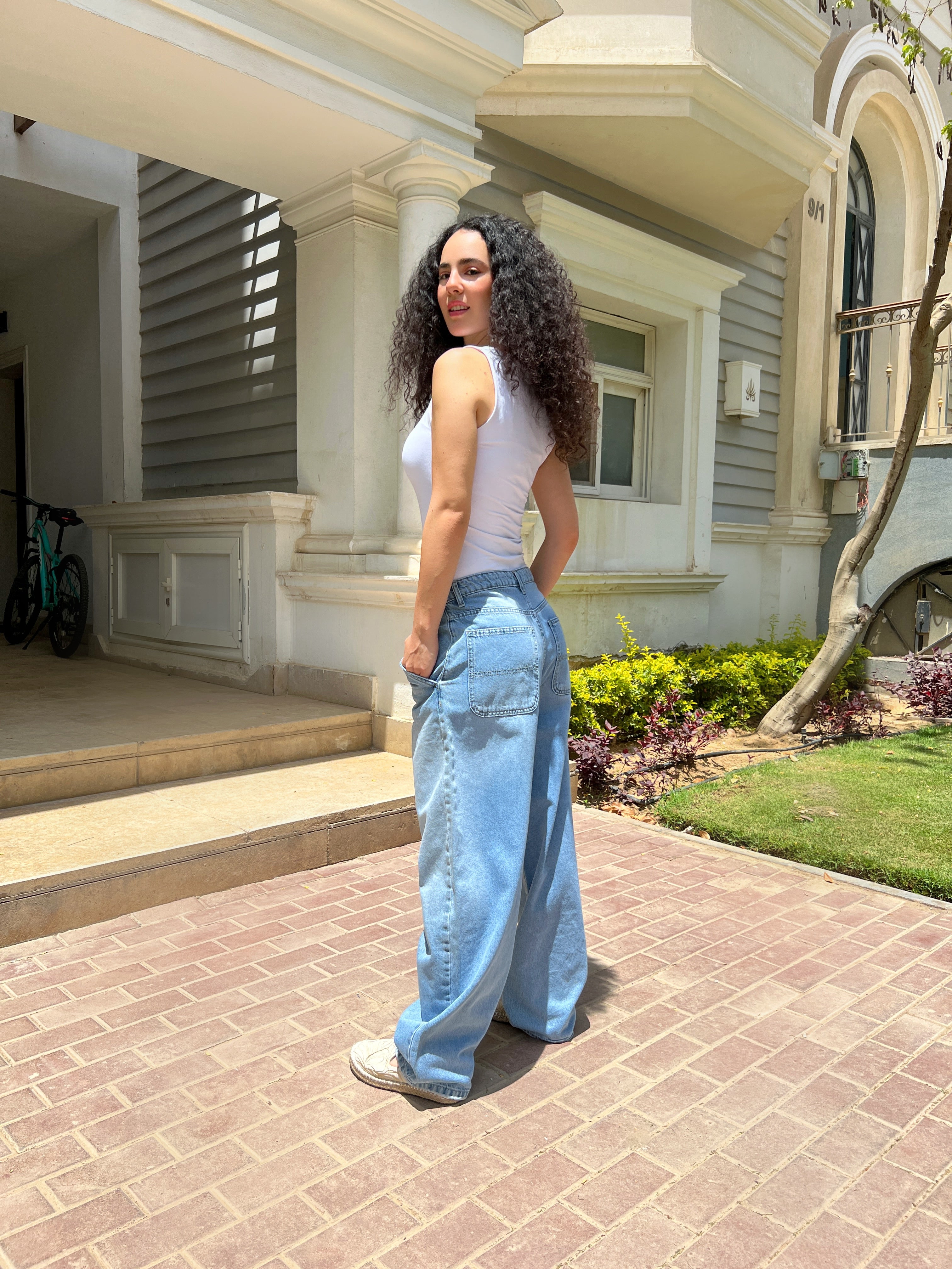 Light Blue Ballon Jeans - PAVO Egypt