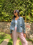 Grey Cropped Jacket - PAVO Egypt