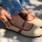 Beige Liza Ballerina - PAVO Egypt