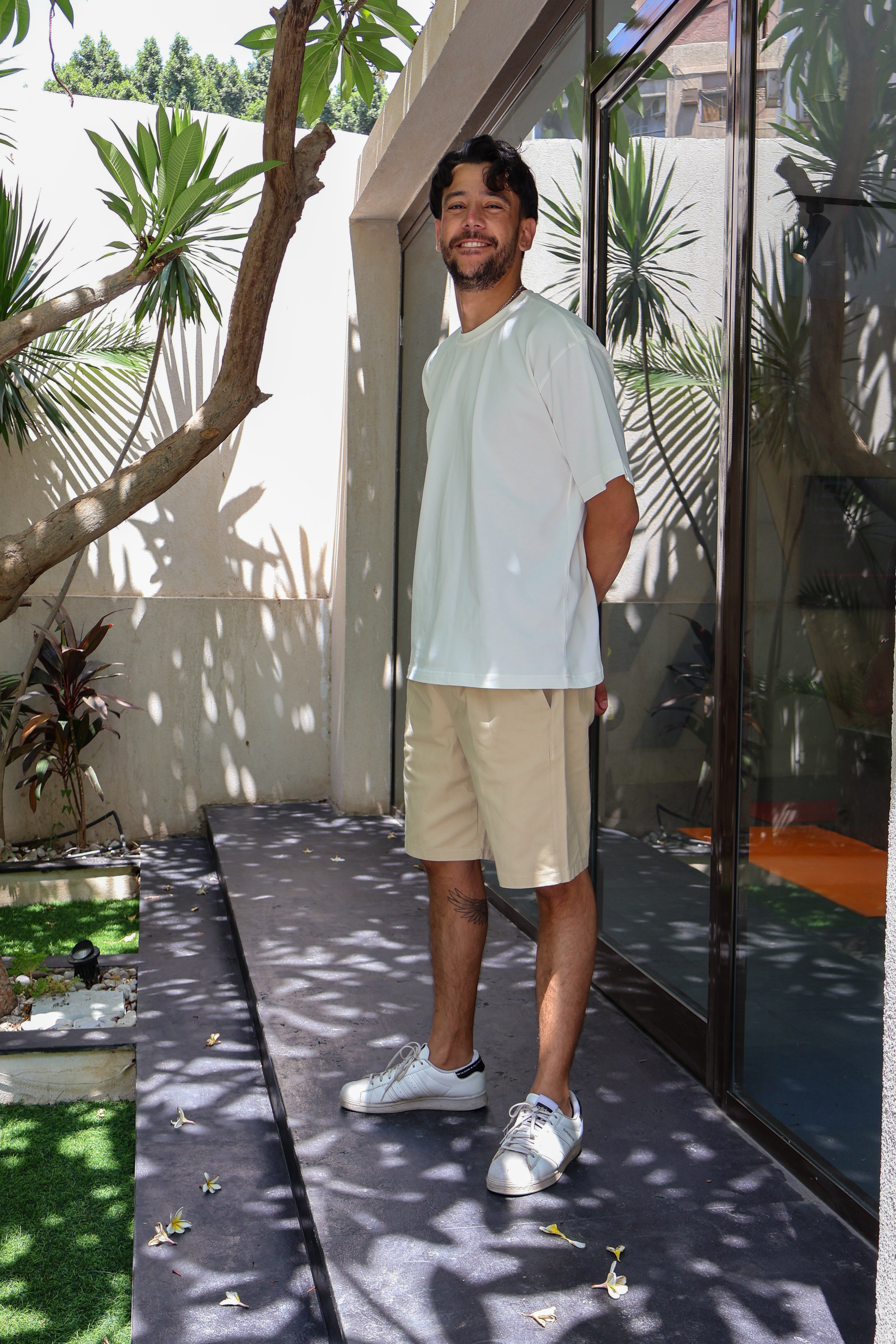 Beige Men Shorts - PAVO Egypt