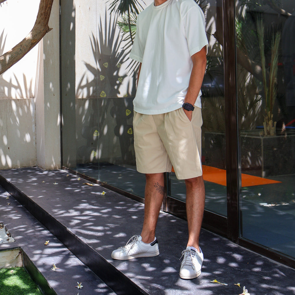 Beige Men Shorts - PAVO Egypt