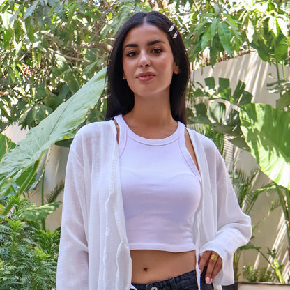Sarah White Blouse - PAVO Egypt