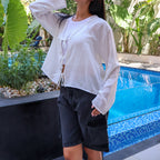 Dark Grey Women Denim Shorts - PAVO Egypt