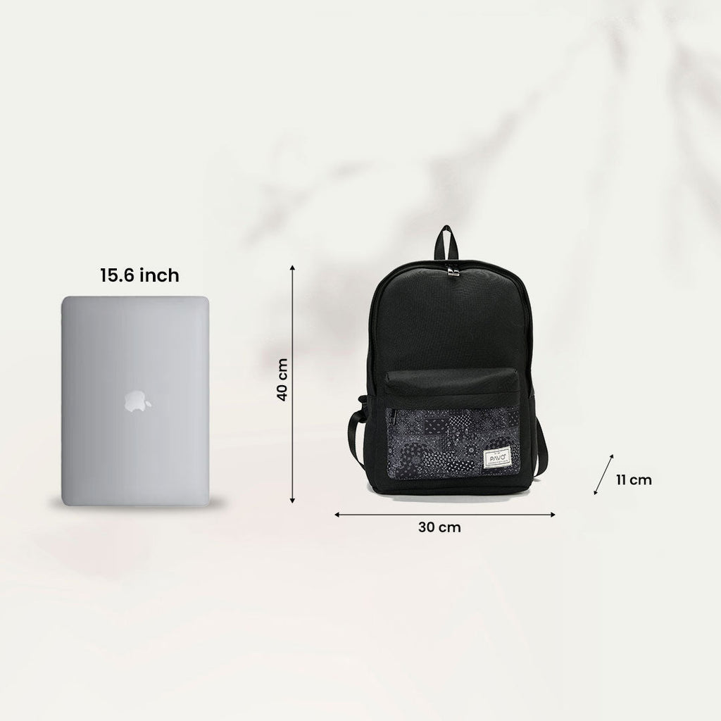 Laptop Backpack Patch Black pavoegypt
