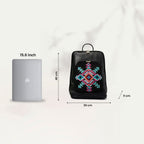Laptop Black with Black embroideries fabric Backpack/Cross pavoegypt