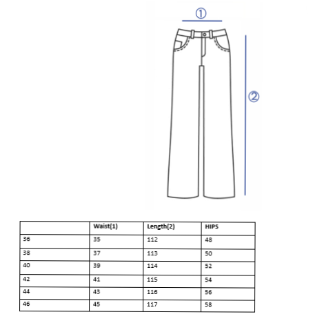 Blue Wide Leg jeans - PAVO Egypt