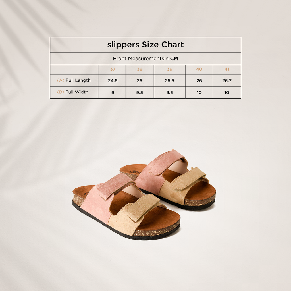 Slippers Beige x Rose - PAVO Egypt