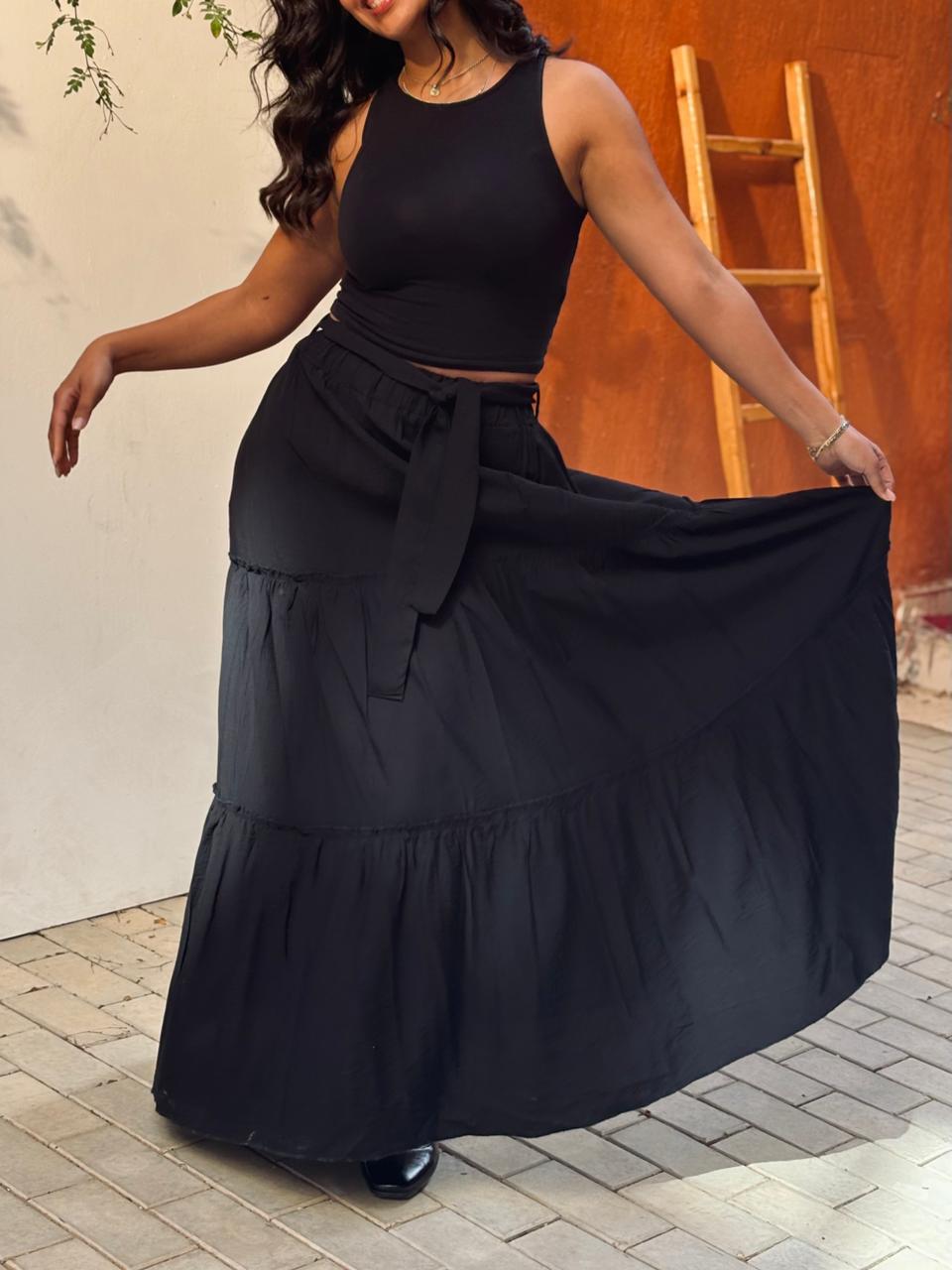 Noir Flamenco Skirt - PAVO Egypt